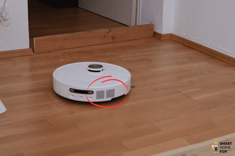 Die Abluftvorrichtung des Dreame L10s Pro Ultra Heat ist zu sehen.